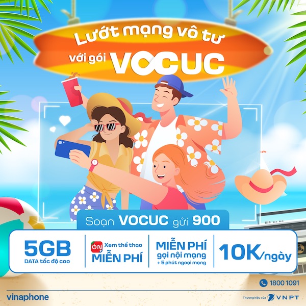 VOCUC là 1 trong những gói cước 4G theo ngày tốt nhất của VinaPhone