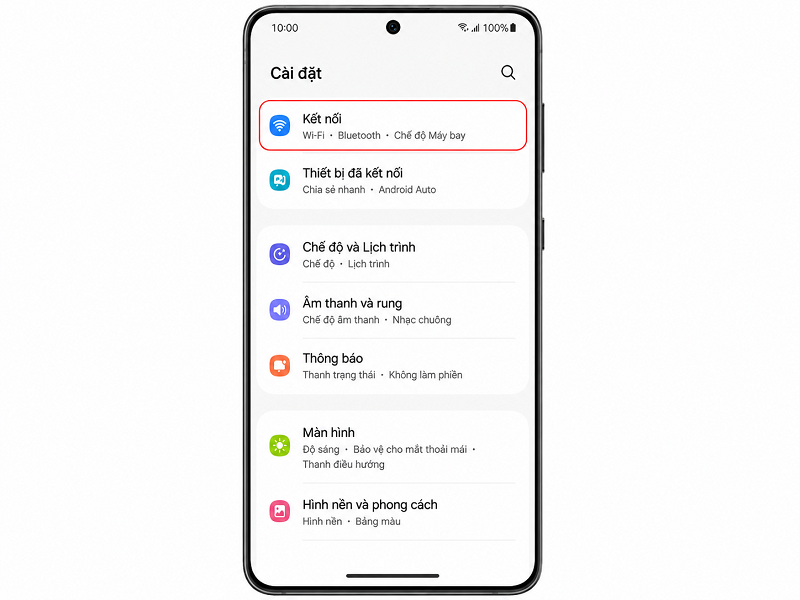 Bước 1: Vào mục Cài đặt (Settings) => chọn Kết nối (Connections) => chọn Quản lý SIM (SIM manager)