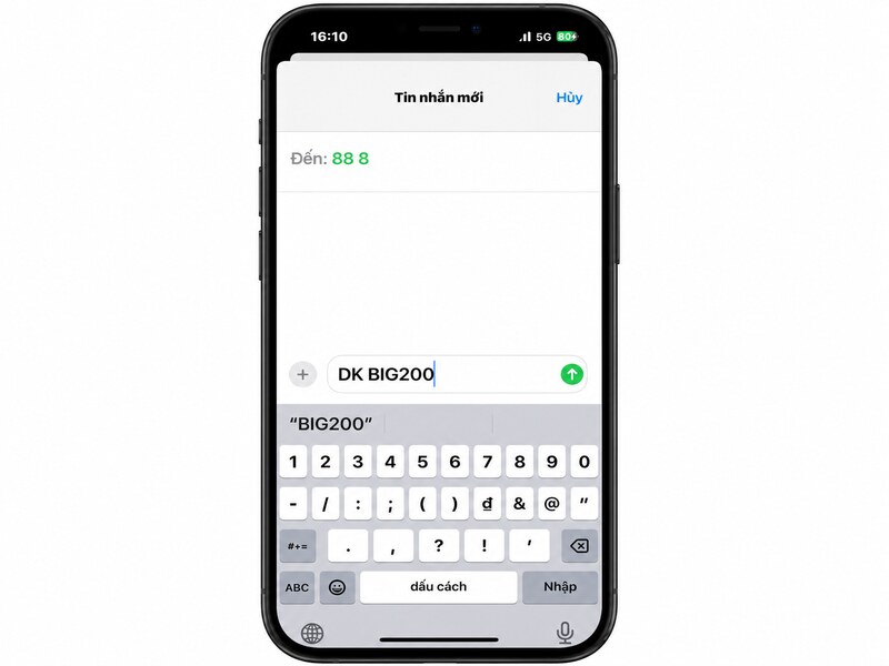 Đăng ký gói BIG200 của VinaPhone qua SMS