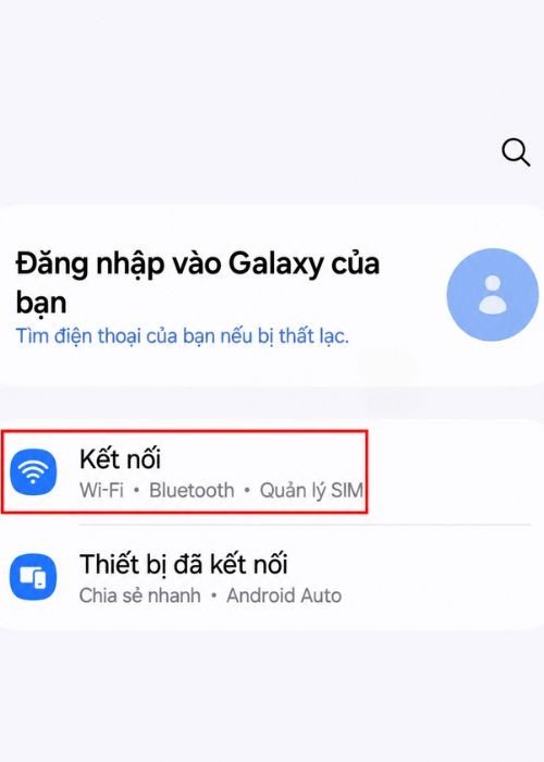 Chọn Kết nối