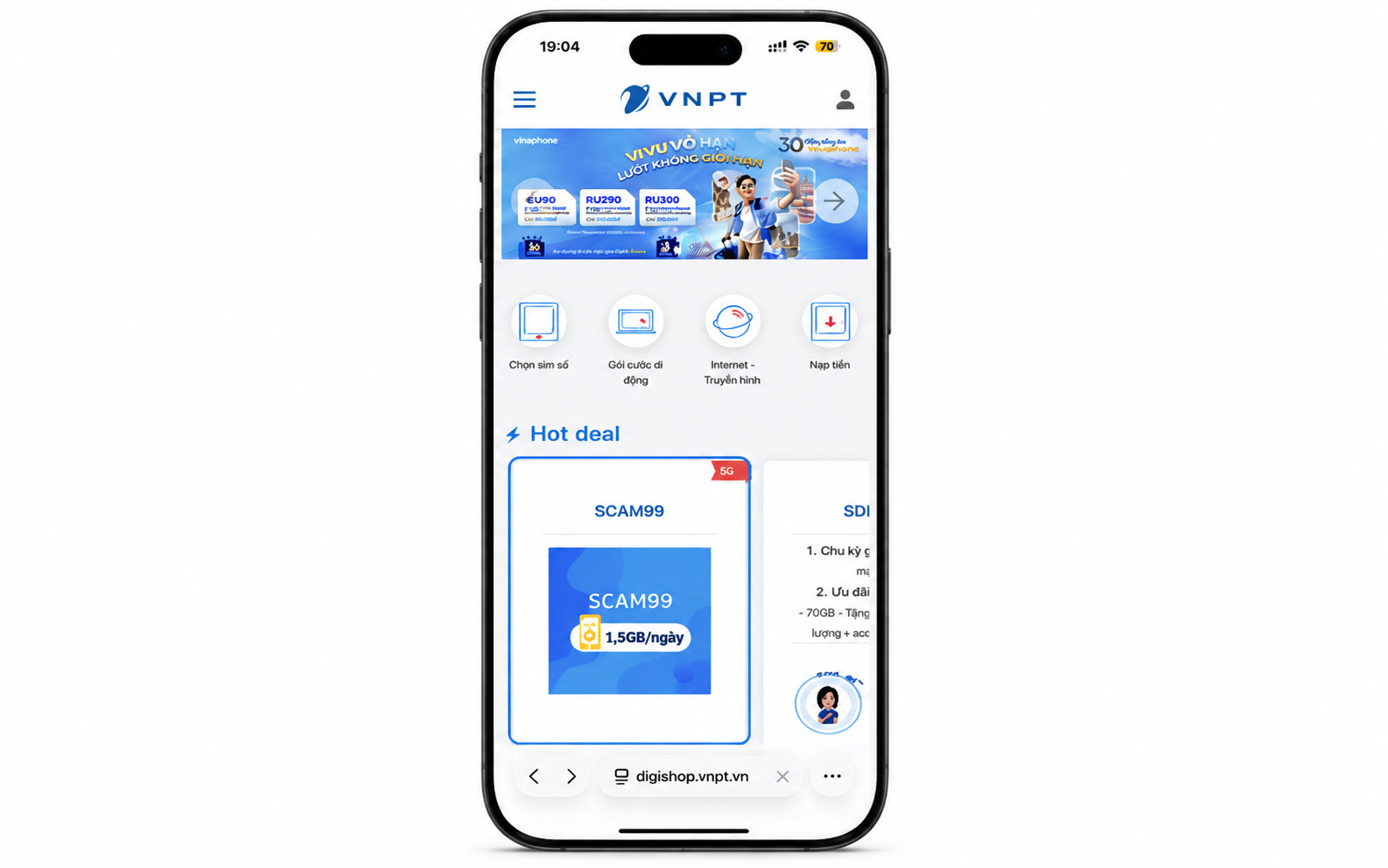 Bước 1: Truy cập mục kho SIM số DigiShop
