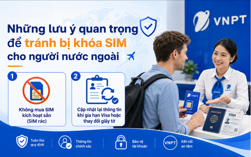 Lưu ý quan trọng cần biết để tránh bị khóa SIM cho người nước ngoài