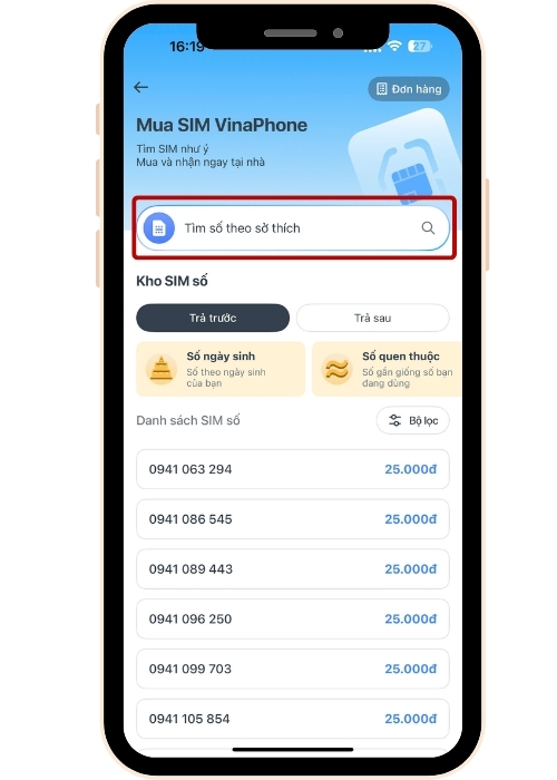 Tìm số theo sở thích